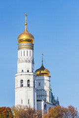 Fototapeta na wymiar Ivan Great Bell Tower , church tower inside Moscow Kremlin complex