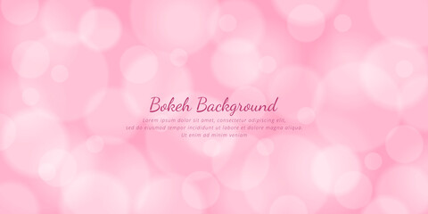 Abstract pink Bokeh vector background