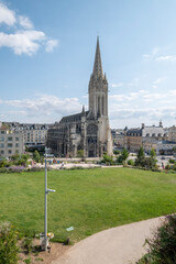 Curch in the city of Caen Normandie, France