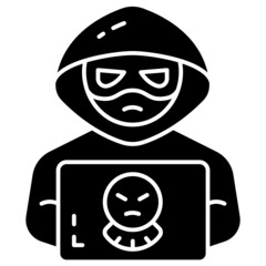hacker solid icon