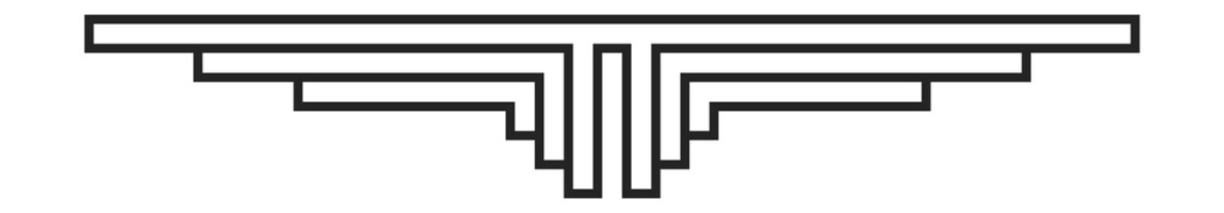 Beauty book header symbol, luxury black label