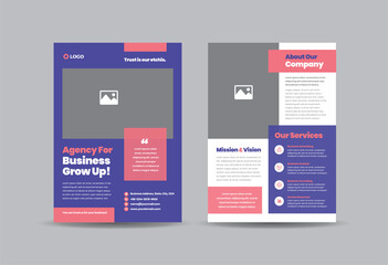 Corporate Business Flyer Design or Handout and leaflet design or Marketing sheet Brochure Design