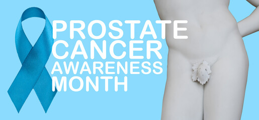 Prostate Cancer Awareness Month background. Men's health, sexual, impotence, prostate, colon...