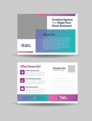 Corporate Business Postcard Design or Save The Date Invitation Card  or Direct Mail EDDM Design 
