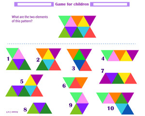   A game for children. Development of attention, thinking, memory. Find and count how many combinations of such Christmas toys. Vector illustration