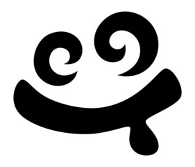 Crazy eyes mask. Scary face. Halloween party icon