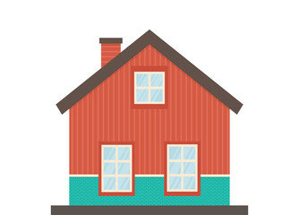 Rustic house. Village. Vector illustration