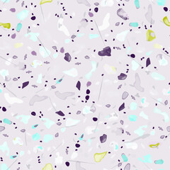 Terrazzo Texture Vector. Flooring Seamless Pattern