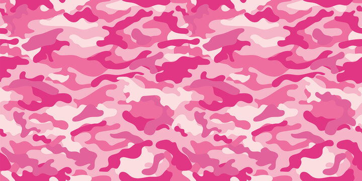 Pink camouflage military pattern. Vector camouflage pattern for clothing design. 