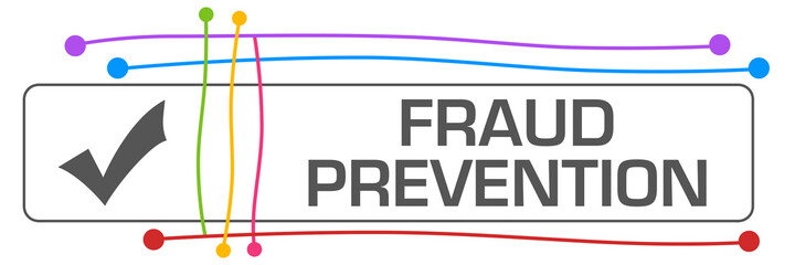 Fraud Prevention Colorful Lines Dots Grey Square Tick Mark 