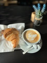 croissant and coffee
