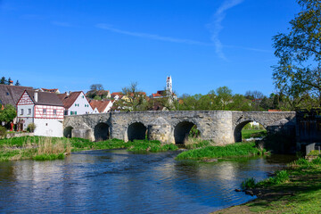 Naklejka premium Impressionen aus dem frühlingshaften Harburg an der romantischen Straße in Schwaben