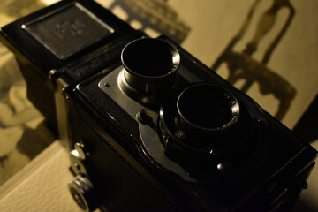 stary aparat analogowy 6x7 cm - obrazy, fototapety, plakaty