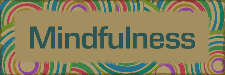 Mindfulness Colorful Vintage Circular Scratch Background 