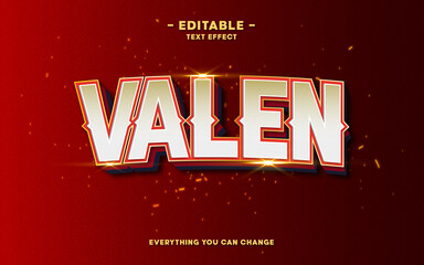 VALEN, Editable Text Effect