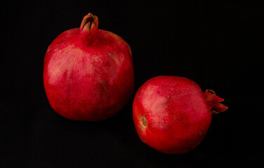 pomegranate on black