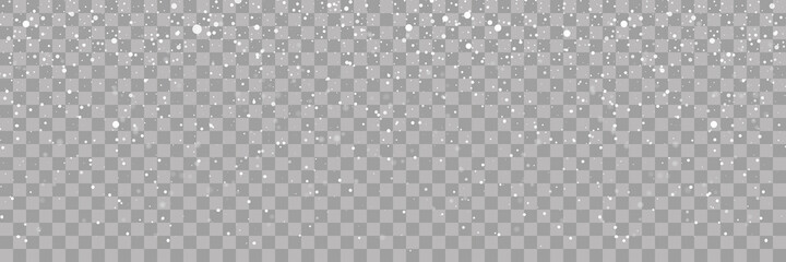 Snow falling. Snow. Efect falling snow. Realistic snow overlay background. Snowfall, snowflakes in different shapes and forms.