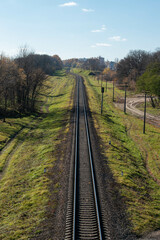 railway on an autumn day