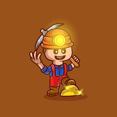 cute miners finding gold