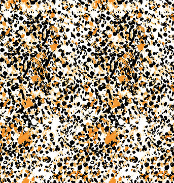 seamless watercolor brown lepard print pattern .