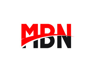 MBN Letter Initial Logo Design Vector Illustration