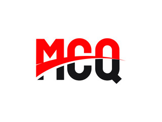 MCQ Letter Initial Logo Design Vector Illustration