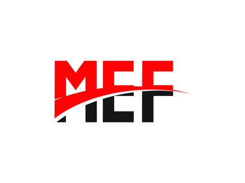 MEF Letter Initial Logo Design Vector Illustration
