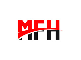 MFH Letter Initial Logo Design Vector Illustration