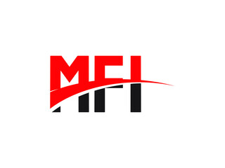 MFI Letter Initial Logo Design Vector Illustration