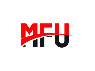 MFU Letter Initial Logo Design Vector Illustration