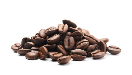 Group of coffee beans isolated on white background - Clipping path included