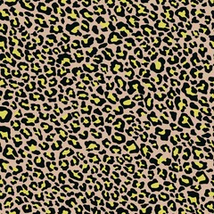 yellow leopard spots. seamless print for clothing or print. wind pattern