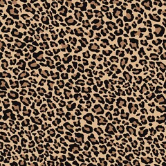 Seamless camouflage leopard skin. abstract background dark spots orange print for fabric and clothing. Vector illustration