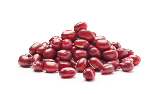 Pile of adzuki beans isolated on white background - Clipping path included