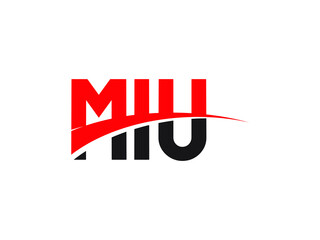 MIU Letter Initial Logo Design Vector Illustration