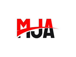 MJA Letter Initial Logo Design Vector Illustration