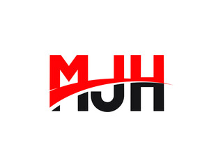 MJH Letter Initial Logo Design Vector Illustration