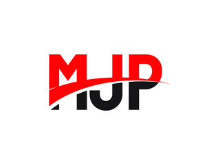 MJP Letter Initial Logo Design Vector Illustration