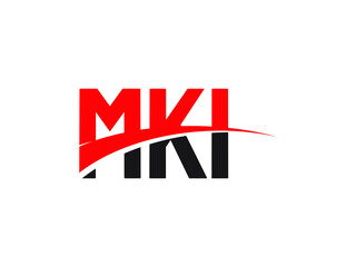 MKI Letter Initial Logo Design Vector Illustration