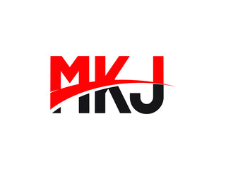 MKJ Letter Initial Logo Design Vector Illustration