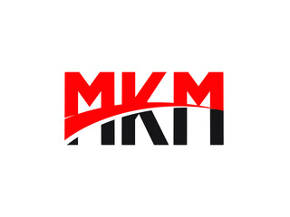 MKM Letter Initial Logo Design Vector Illustration