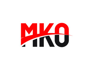 MKO Letter Initial Logo Design Vector Illustration