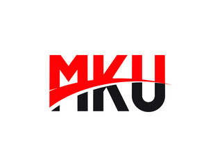 MKU Letter Initial Logo Design Vector Illustration