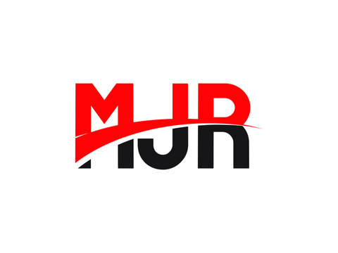 MJR Letter Initial Logo Design Vector Illustration