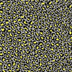 yellow Vector seamless pattern. Leopard skin texture.