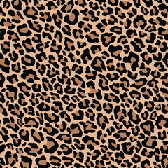 leopard pattern for clothing or print. wind seamless print - obrazy, fototapety, plakaty