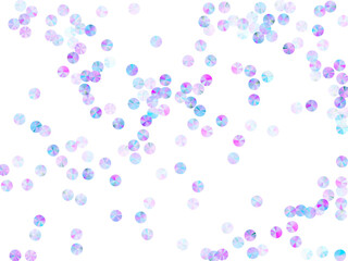 Blue beads confetti scatter vector illustration. Bright shiny spangle elements holiday decoration top view. New Year confetti placer sparkling pattern.