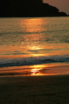 sunset on the Indian sea