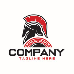 Medieval Spartan Logo design Template.