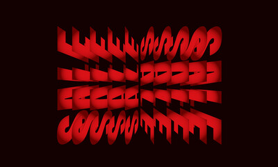 red fire banner.  Blending, Reflect, Flip Text Effect in Adobe Illustrator. Gradient. Sale. discounts. business. Graphic design. 